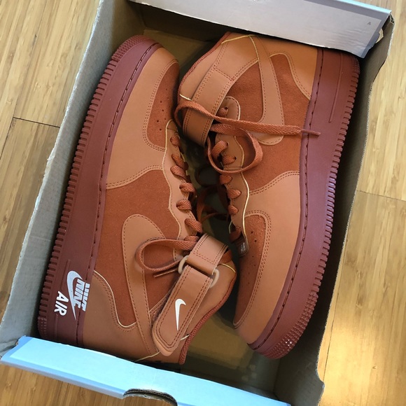 ❗️SOLD❗️Nike Men’s Air Force 1 Mid ‘07 Dark Russet - Picture 6 of 7